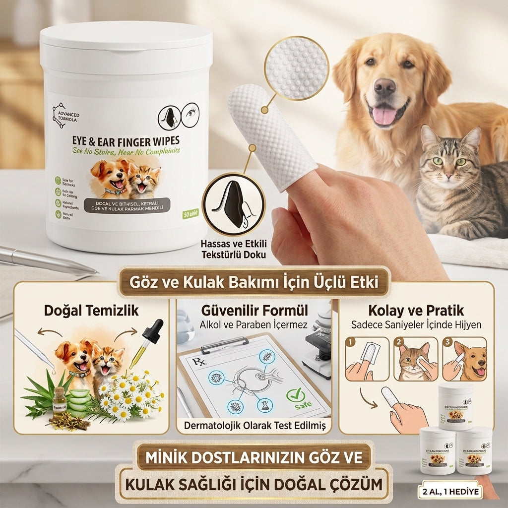 Tek Kullanımlık Vegan Temizleme Mendili | Kedi ve köpekler için